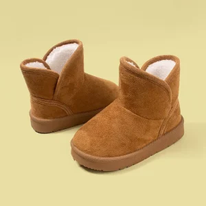 Kids Casual Outdoor TPR Flat Plush Comfortable Short Boots Customized Kids Winter Snow Warm Boots