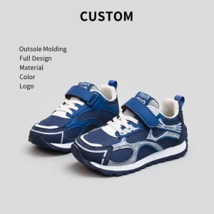 Kids Casual Shoes Boys Girls Sneakers Hook-and-Loop Breathable Non-Slip