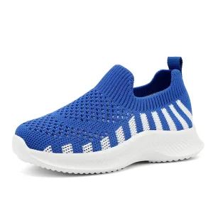 Kids Casual Shoes Breathable Lightweight Slip on Sneakers Anti Slip Wear Resistant Soft Walking Shoes for Daily Sports