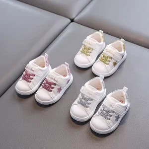 Kids Casual Sneakers Lightweight and Breathable Girls Casual Shoes Suitable for Everyday Wear
