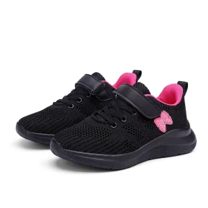 Kids Casual Sneakers Multi color Breathable Anti slip Comfortable Soft Fly Knit Upper Kids Running Shoes