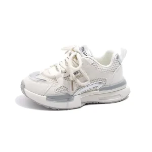 Kids Casual Sport Shoes Boys Girls Running Shoes Tennis Shoes 6-16 Year Summer Children Mesh Breathable Anti Slippery Sneakers