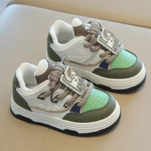 Kids Casual Sport Shoes Sneakers Light Weight Round Toe Boys and Girls Comfortable Children Casual Sports Shoes