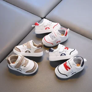 Kids Casual Sport Sneakers Boys Girls Lightweight Comfortable Flat Design HOOK&LOOP Closure ARCH SUPPORT Ankle Anti Slip All
