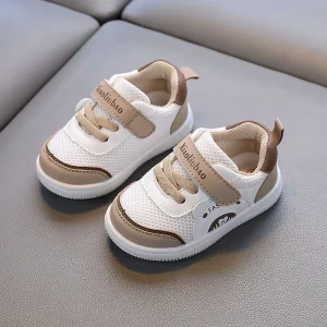 Kids Casual Sport Sneakers Boys Girls Lightweight Comfortable Flat Design HOOK&LOOP Closure Arch Support Anti-Slip