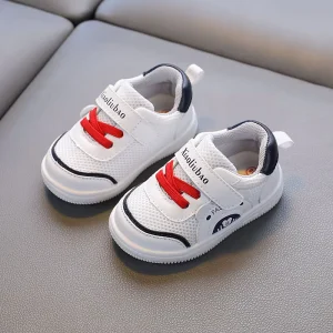 Kids Casual Sport Sneakers Boys Girls Lightweight Comfortable Flat Design HOOK&LOOP Closure Arch Support Anti-Slip Ankle Four