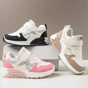Kids Casual Sport Sneakers Boys Girls Lightweight Comfortable Flat Design Sports Shoes