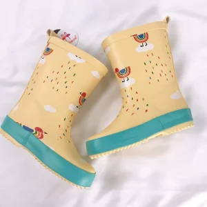 Kids Chicken Rain Boots Children Rubber Wellington Boots Waterproof Kids Cute Pattern Rubber Rain Boots Child