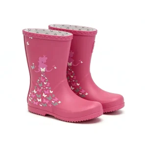 Kids Children’s Mid Calf Outdoor Rain Shoes Rubber Upper Cotton Lining Waterproof Anti slip Rain Boots