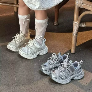 Kids Chunky Sneakers Mesh Breathable Non slip Dad Shoes for Boys Girls