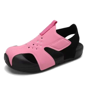 Kids Closed Toe EVA Sandals Anti Slip Hook Loop Toddler Boys Girls Outdoor Beach Summer Children Footwear