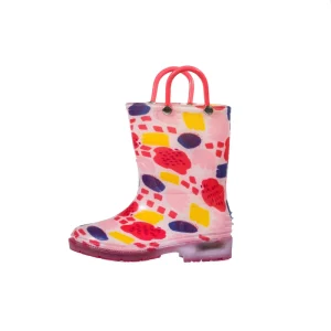 Kids Colorful Led Lighting Shoes PVC Rain Boots