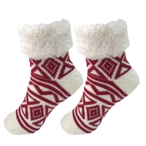 Kids Crew Warm Sherpa Knitted Socks Anti Slip Fleece Lined Eco Friendly Thick Thermal Socks for Winter Indoor Use