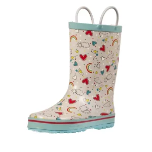 Kids Custom Colorful Gumboots Rubber Clog Rainshoes Boots Footwear