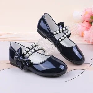 Kids Dance Shoes Lovely Design Patent Leather Flat Dress Shoes for Girls Soft Sole New Spring Autumn Baby Outwear for Parties