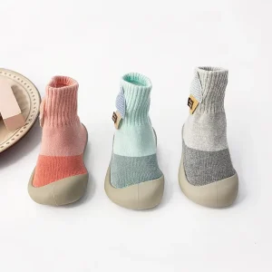 Kids Dots Bottom Toe Soles Toddler Grip Elastic Anti slip Baby Socks Shoes