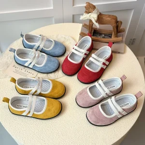 Kids Elastic Casual Sneakers Korean Style One Step on Shoes Lightweight Daily Sports Shoes for Girls