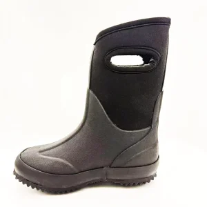 Kids Fashion Neoprene Rubber Rain Boots Waterproof Light Weight Anti-Slip Half Boot Design for Boys Girls Winter Autumn Seasons