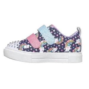 Kids Fashion Sneakers Unicorn Rainbow Casual Shoes Double Hook and Loop Glitter School Footwear OEM Factory