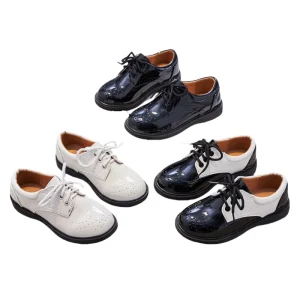 Kids Formal Shoes England Style Classic Oxford Shoes Boy Preppy PU Leather Back to School Shoes for Boys 4 12Years