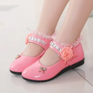 Kids Girls Princess Party Dress Shoes Children Shoes Flower Girl PU Leather Shoes for Girls