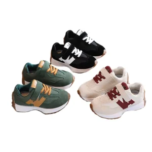 Kids Hook&Loop Students School Shoe Size 21-36 Children Casual Shoes for Boys Breathable Sneaker Air Mesh Kids Shoes