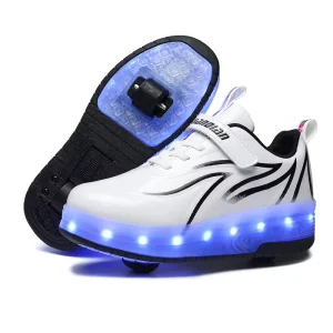 Kids LED Light Sports Shoes Outdoor Walking USB Charge