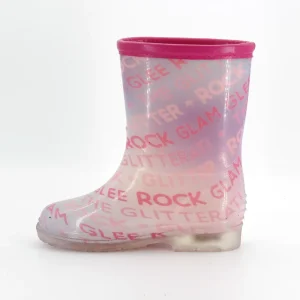 Kids Light Weight PVC Printed Rain Boots Children Waterproof Outdoor Lighted Rain Boots Footwear