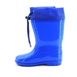Kids Lightweight PVC Rain Boots Waterproof and Easy to Wear for Summer Winter and Autumn Disposable Polyester Lining