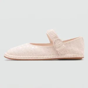Kids Mary Jane Flats Girls Woven Canvas Shoes Glitter Strass Princess Shoes Soft Sole Summer Espadrilles Beach Casual Shoes