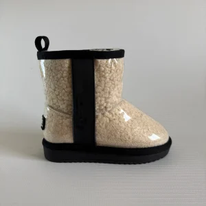Kids Mid Calf Autumn Winter Snow Boots PVC Upper Teddy Fur Lining & Insole TPR Sole Warm Waterproof OEM ODM