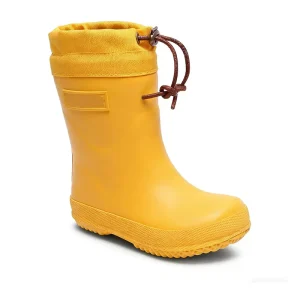 Kids Mid-Calf Rubber Rain Shoes With Wool Lining Waterproof Toddler Rain Boots All Seasons