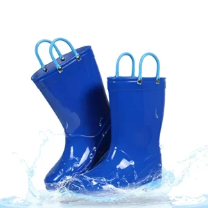 Kids Mid Calf Waterproof PVC Rain Boots Anti slip Lightweight Outdoor Children Rain Boots