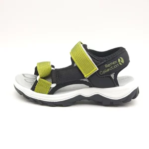 Kids Multicolor Black Yellow Navy Pink Summer Sandals Breathable Webbing Upper TPR Outsole Hook Loop Outdoor Shoes