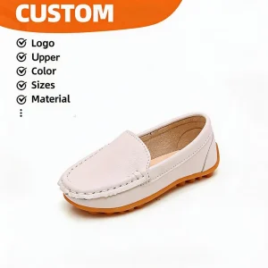 Kids Multiple Colors Available Soft Soled Loafers Boys Girls Slip On Durable Moccasins Breathable Flat Casual Shoes