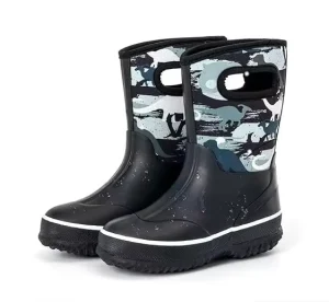 Kids Neoprene Rubber Rain Boots Waterproof With Esy Handle Muck Boots for Kids Outdoor Footwear