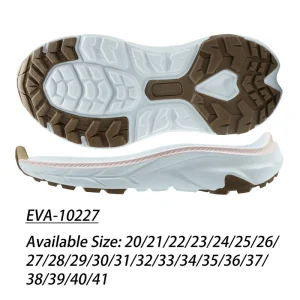 Kids Outdoor Shoe Sole Two Tone Rubber Patch Design Anti Slip Durable Sole for Children Hiking Trail Running Shoes