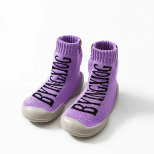 Kids Outdoor Sport Sneakers Boys Girls Slip-On Shoes Flexible Sole Shock Absorbing Breathable Mesh Trainers Children Ages 3-12