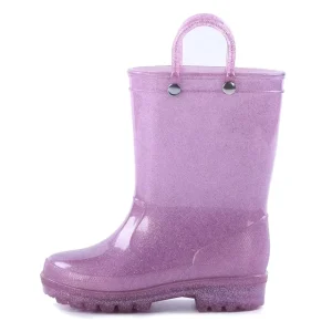 Kids PVC Glitter Rain Boots Lightweight Waterproof Children PVC Boots Outdoor Footwear