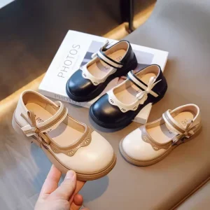 Kids Party Children’s Leather Shoes School Kids Girl Dress Shoes Pu Leather Princess Girl Dress Shoes