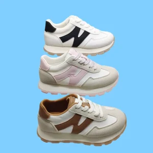 Kids Patchwork Retro Casual Shoes Lace-up Non-slip Runner Sneakers