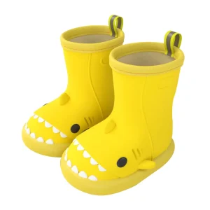 Kids Rain Boots Children Shark Boys and Girls Boots Waterproof Kids Cute Pattern Rubber Rainboots