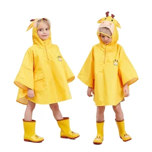 Kids Rain Poncho & Rain Boots Set Kindergarten Use Unisex for 6 Year Old Boys & Girls New Children Rainwear