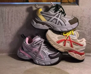 Kids Retro Chunky Sneakers Boys Girls Mesh Breathable Non-Slip Sports Shoes