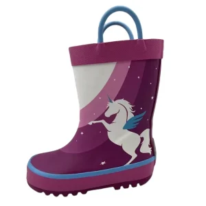 Kids Rubber Wellington Rain Shoes Boots Children Unicorn Rain Boots Rubber Boots