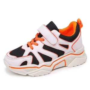 Kids Running Shoes for Boys Girls Hook Loop Sneakers Lightweight EVA Midsole for Mesh Breathable Jogging Walking Athletic Shoes