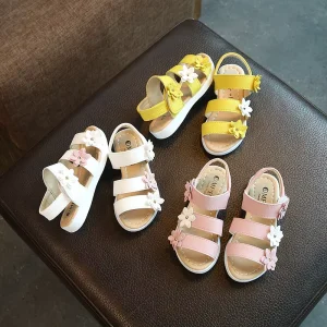 Kids Sandals Fashion Design Princess Outdoor Open Toe Beach Children’s Shoes with Beautiful Flowers Girl Sandals Kids Shoes