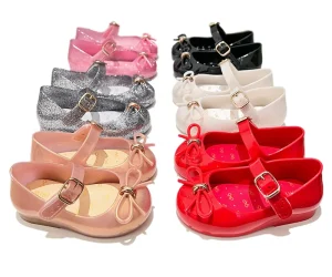 Kids Sandals Girls Jelly Shoes Sparkling Girls Plastic Mary Jane Flat Sandal Summer Children Jelly Sandal