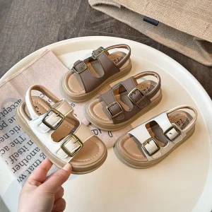 Kids Sandals for Boys and Girls Soft Sole Buckle Beach Sandals