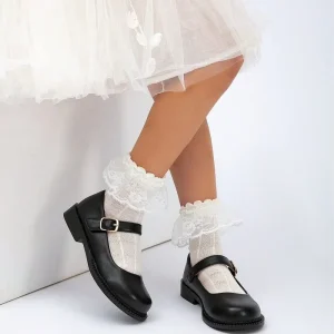 Kids School Shoes Girls New Leather Shoes High Quality Children’S Student Casual Black White School Shoes